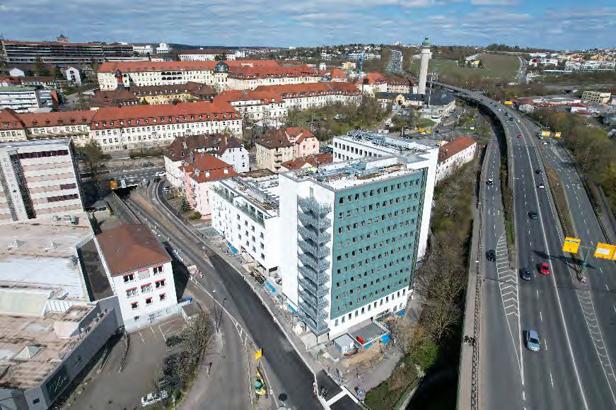 Aumühlcenter Würzburg mit Studentenwohnheim und Apartments, Projektleitung durch Andreas Jähne